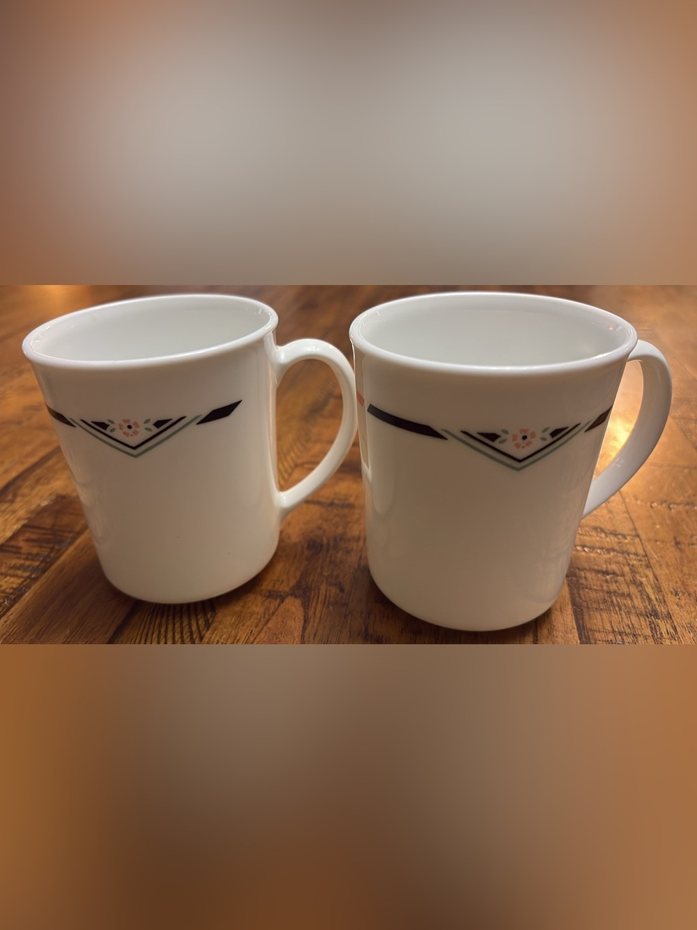 White Corning  Coffee Mugs - Set of 2